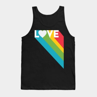 Vintage Retro color Style Typography Heart Shape Love Tank Top